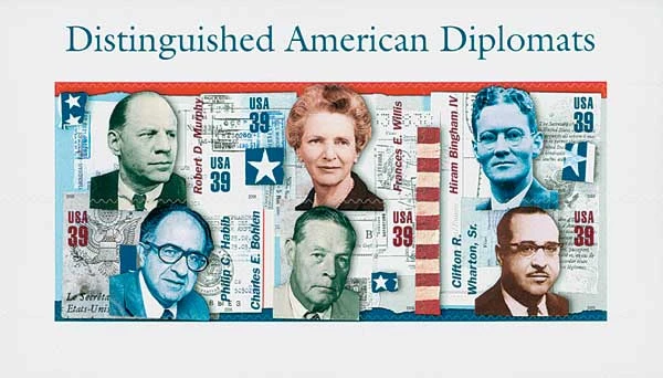 4076 - 2006 39c American Diplomats, Souvenir Sheet of 6 Stamps