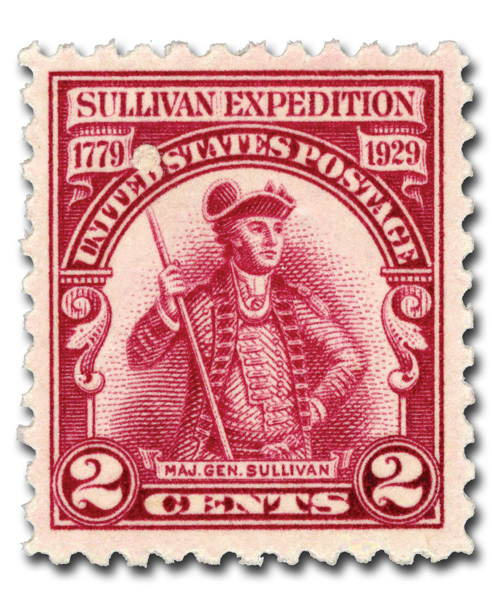 657a - 1929 2c Major General John Sullivan's Expedition, Lake