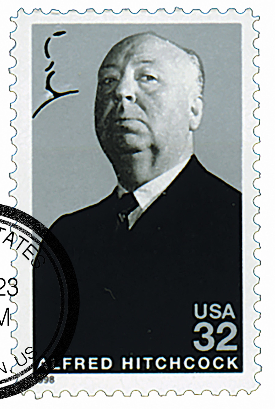 3226 - 1998 32c Legends of Hollywood: Alfred Hitchcock - Mystic