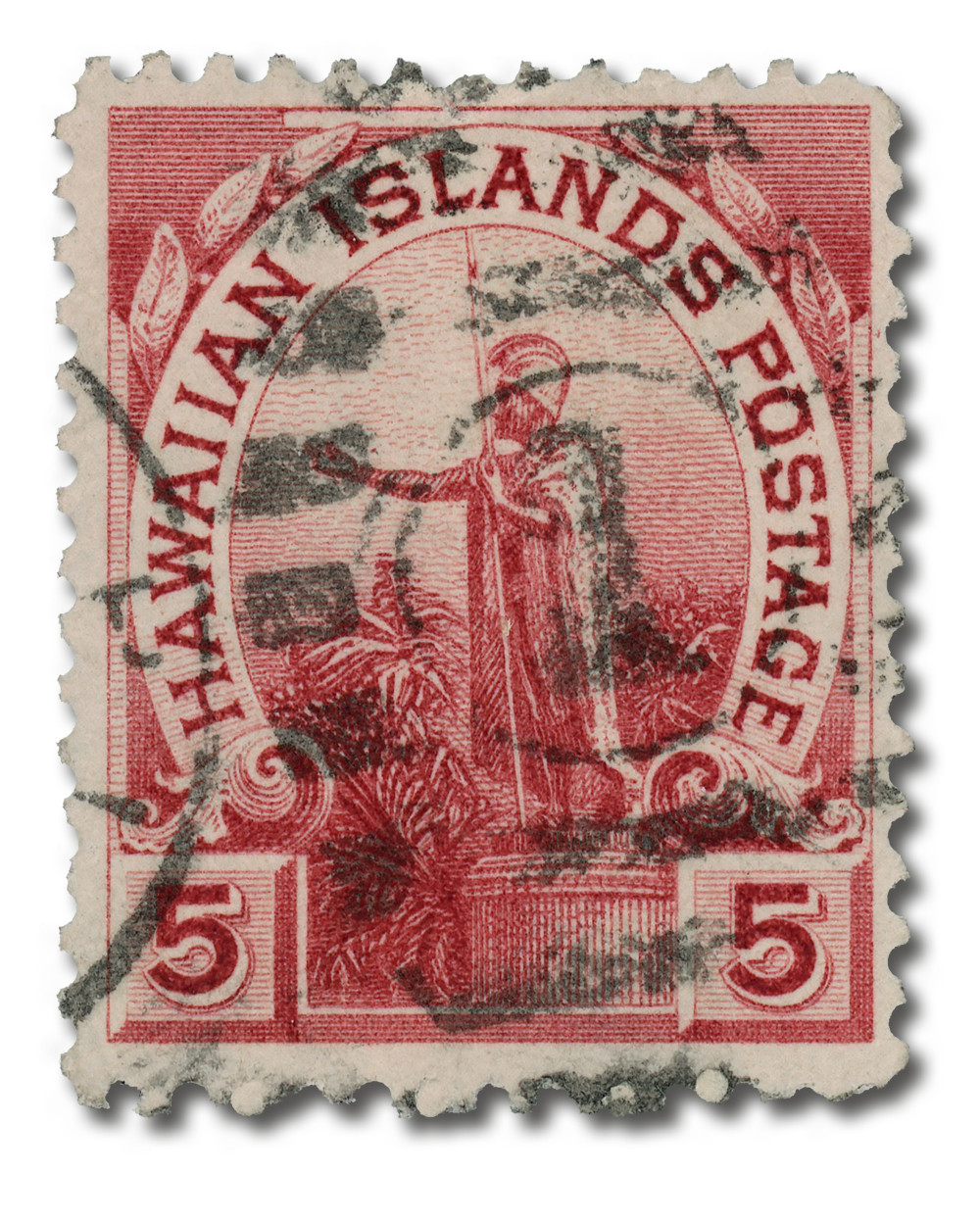 HAWAIIAN SEALS様 リクエスト 5点 まとめ商品 H76 - 1894 5c Statue of Kamehameha I, Rose Lake, Hawaii - Mystic