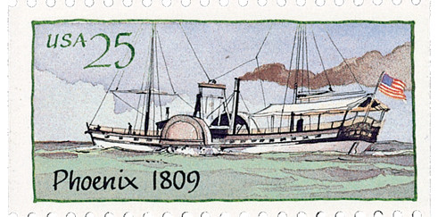 2406 - 1989 25c Steamboats: Phoenix 1809 - Mystic Stamp Company