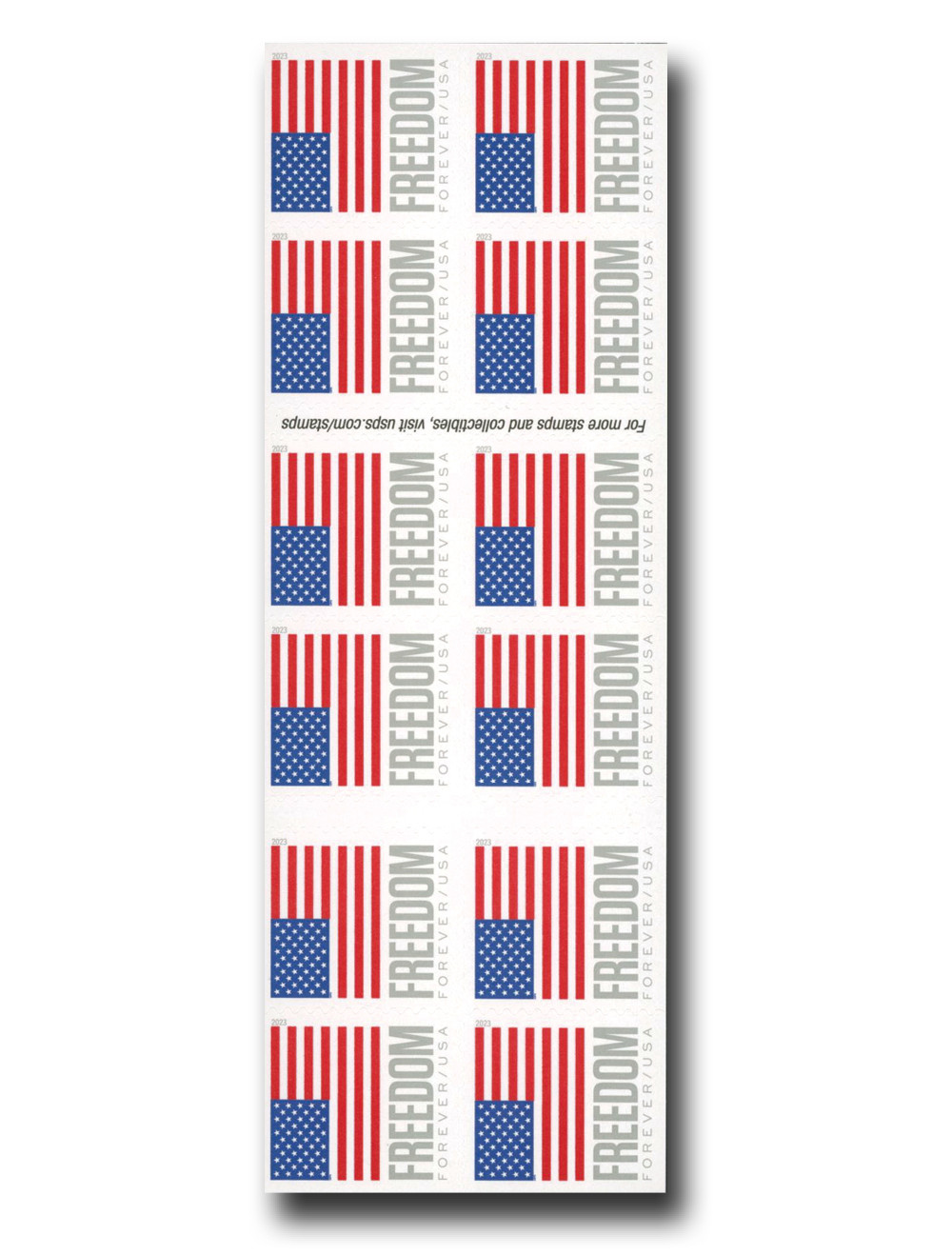 5790 - 2023 First-Class Forever Stamp - US Flags (from AP Booklet