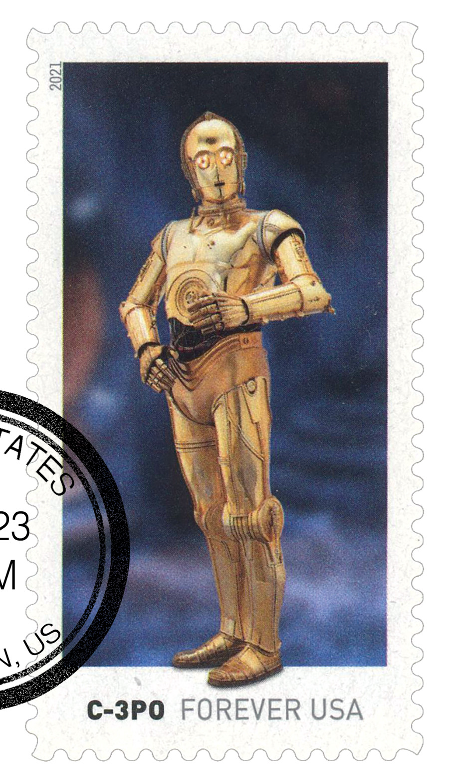 5579 - 2021 First-Class Forever Stamp - Star Wars Droids: C-3PO