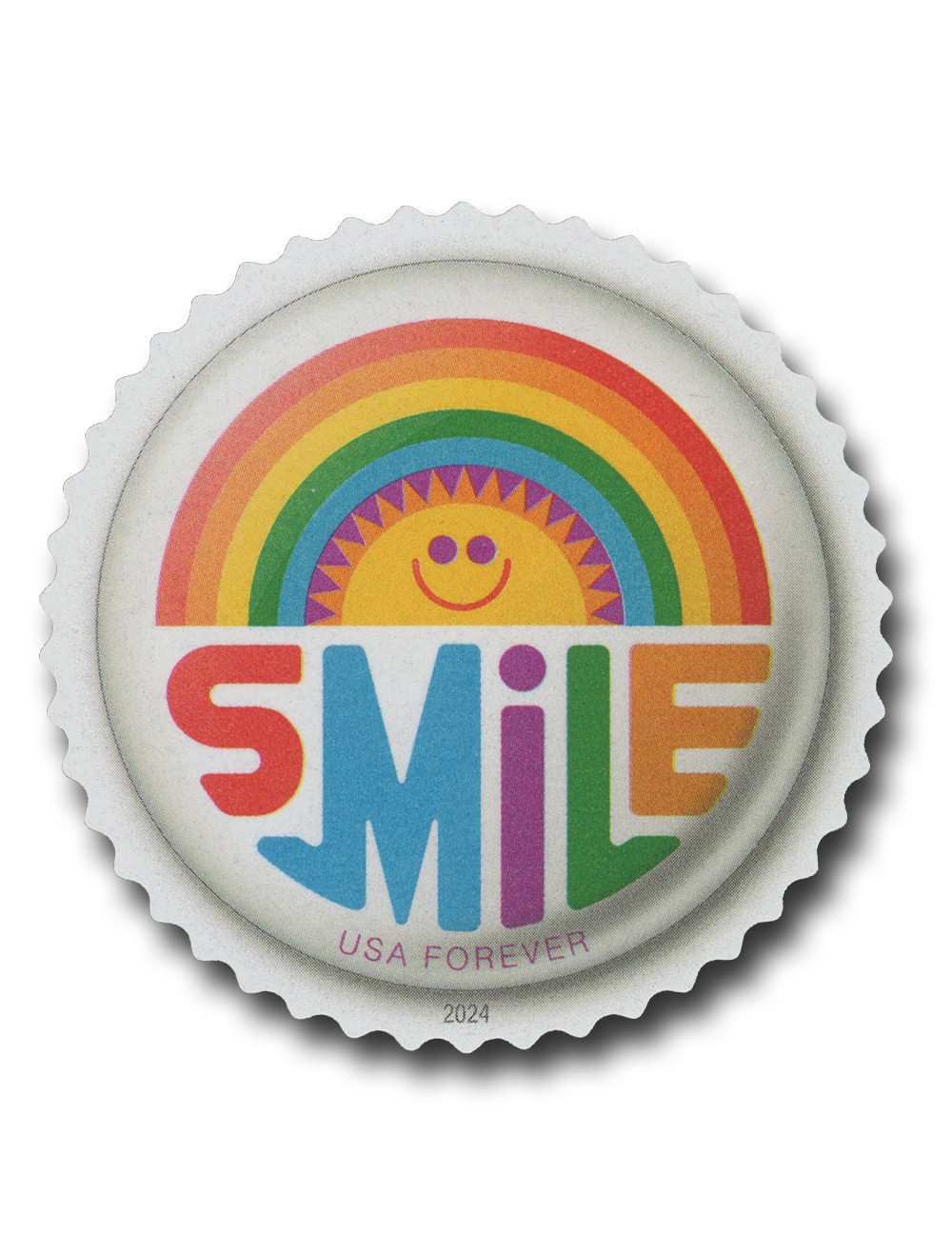 5919 - 2024 First-Class Forever Stamp - Pinback Buttons: Smile
