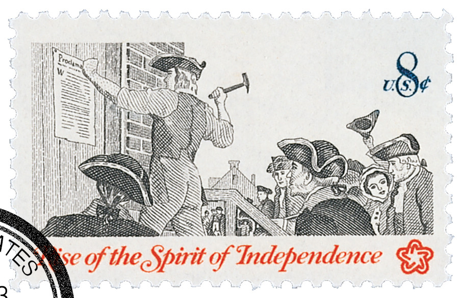 1477 - 1973 8c Colonial Communications: Posting a Broadside