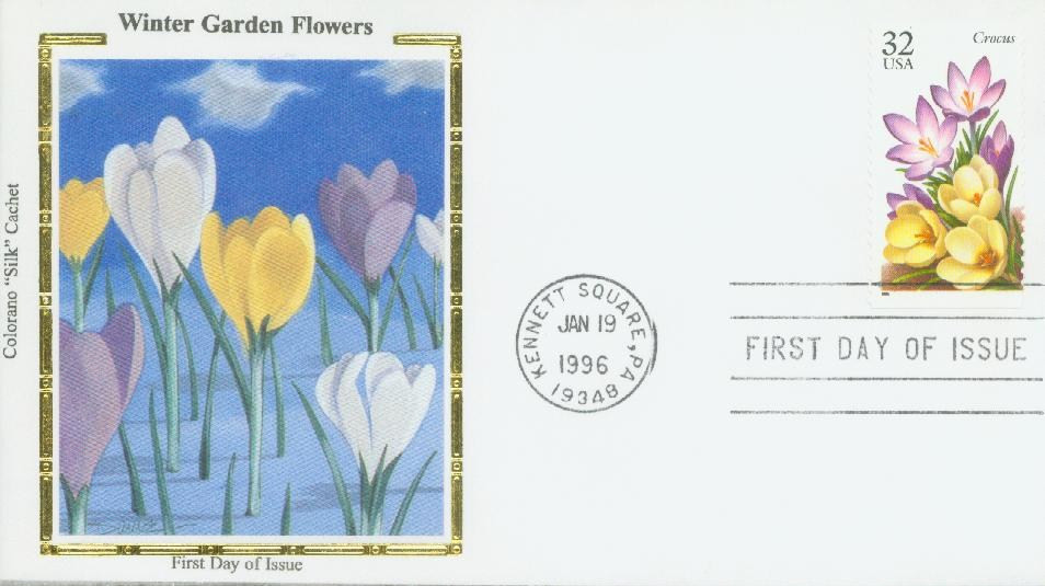3025 - 1996 32c Winter Garden Flowers: Crocus - Mystic Stamp Company