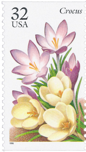 3025 - 1996 32c Winter Garden Flowers: Crocus - Mystic Stamp Company