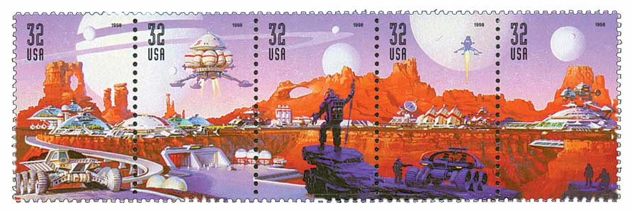 3238-42 - 1998 32c Space Discovery - Mystic Stamp Company