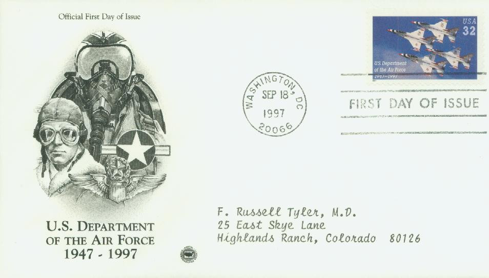 3167 - 1997 32c US Department of the Air Force - Mystic Stamp Company