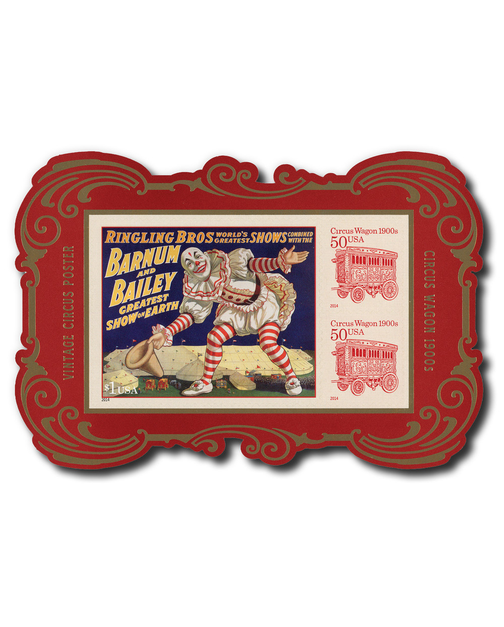 4905c - 2014 $2.00 Circus Souvenir Sheet - Mystic Stamp Company