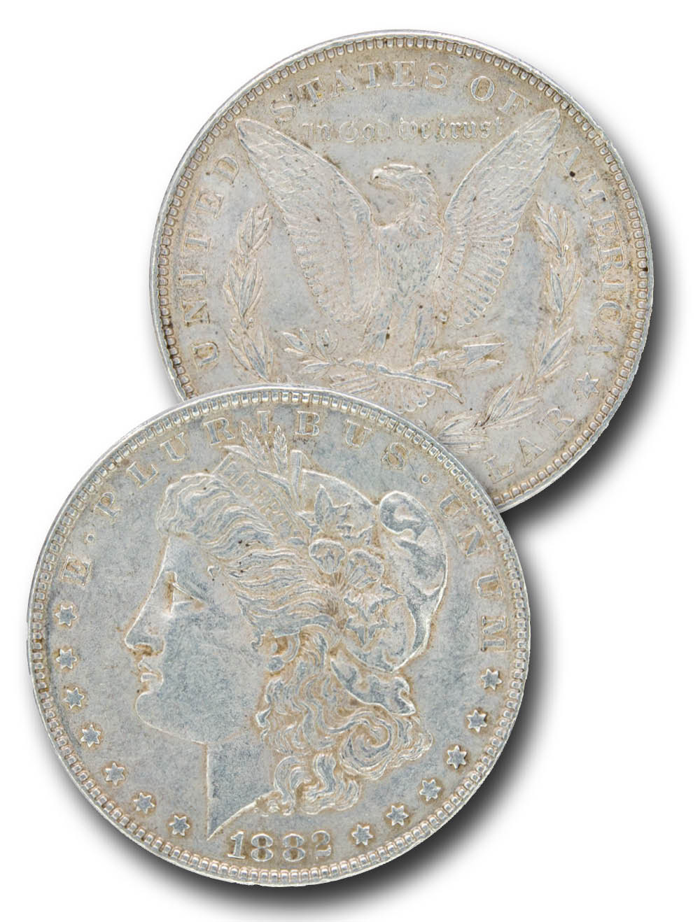 純銀メダル　アメリカ　ハクトウワシ CW-882 - 1882 Morgan Silver Dollar - Mystic Stamp Company