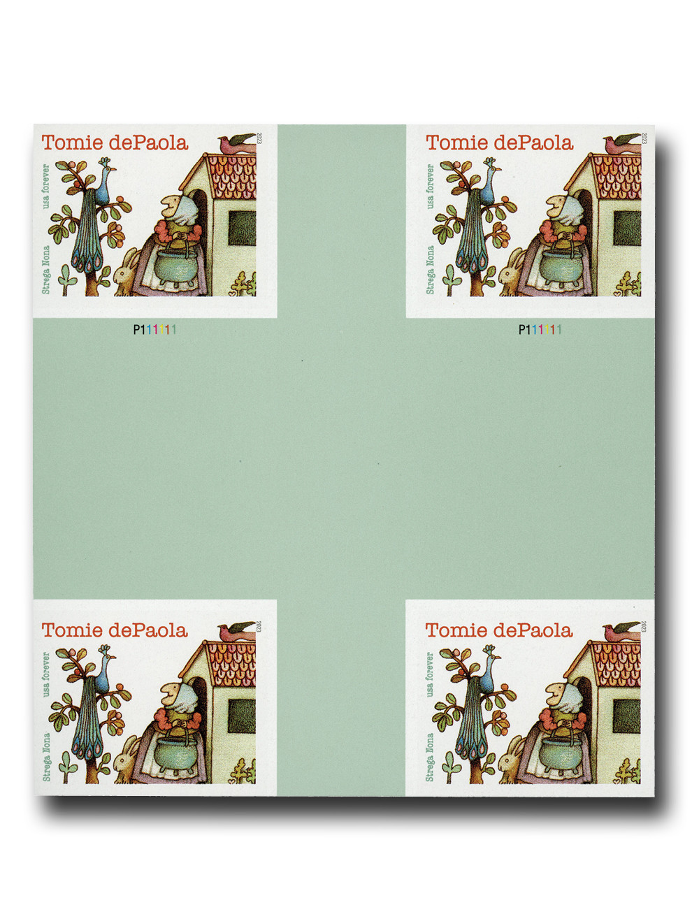 1433230 -- Mint Center Block with Crossed Gutters -- Mint Stamp(s)