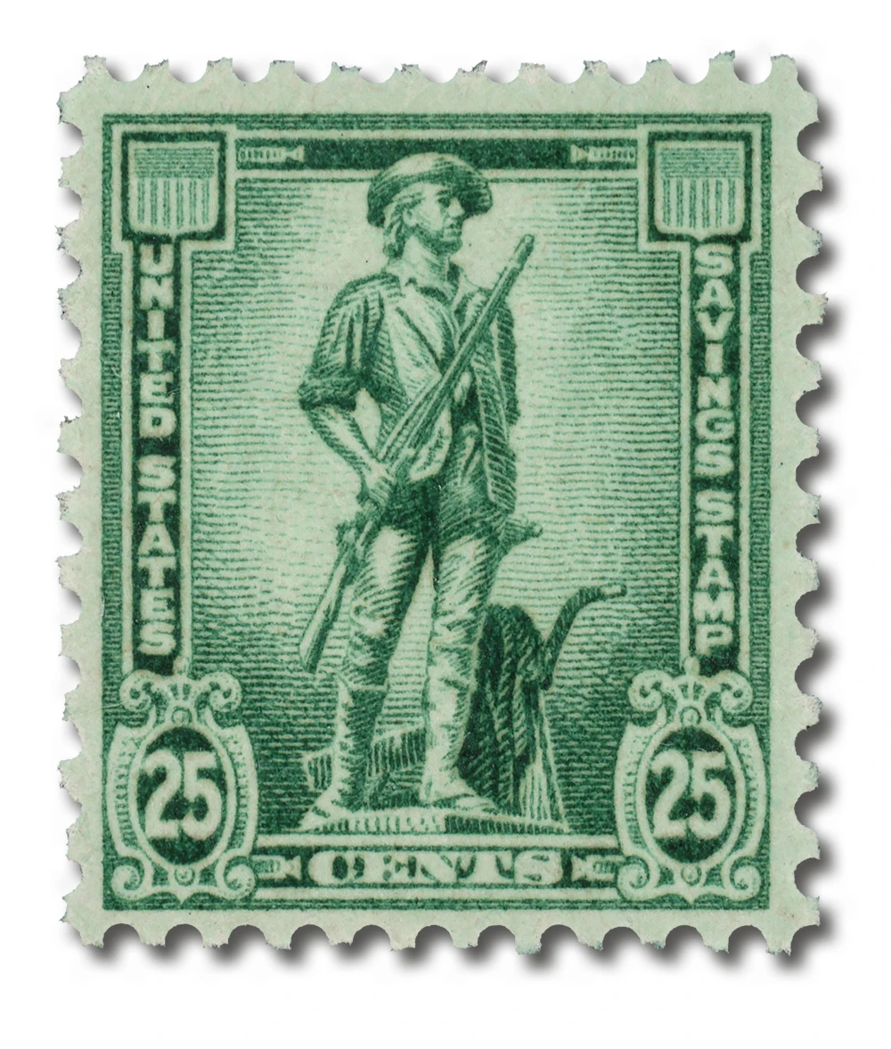 S2 - 1954 25c Savings, Blue Green - Mystic Stamp Company