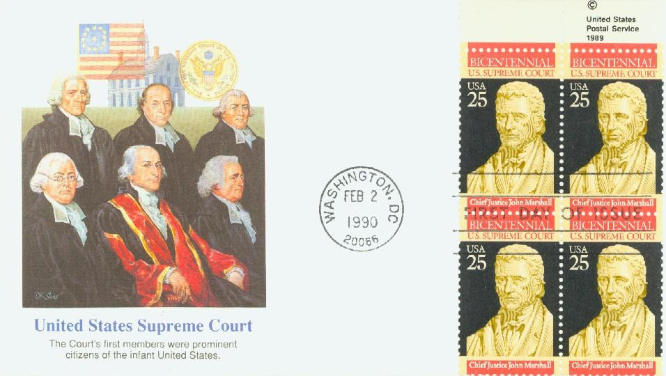 2415 - 1990 25c Constitution Bicentennial: US Supreme Court