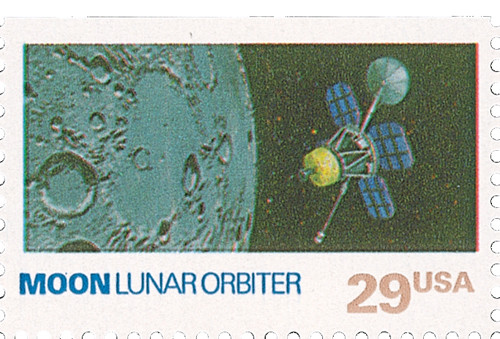 ♧moon♧ 2571 - 1991 29c Space Exploration: Moon - Mystic Stamp Company