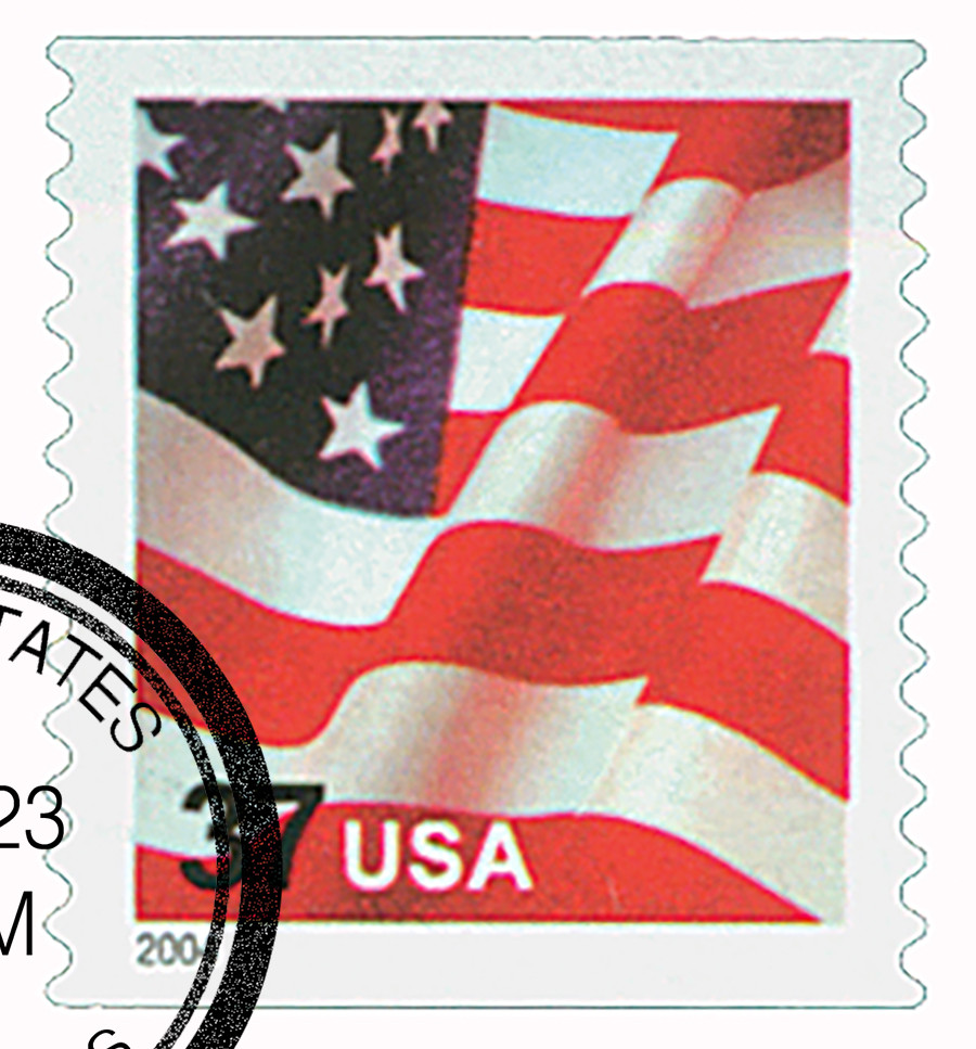 3632C - 2004 37c US Flag, Vertical Perf. 11.75 - Mystic Stamp Company