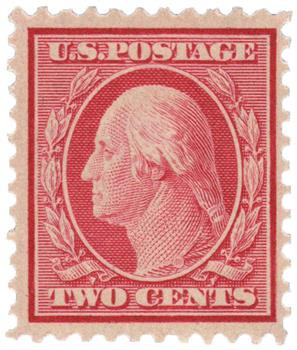 519 - 1917 2c Washington, Carmine, Double Line Watermark, Perf. 11