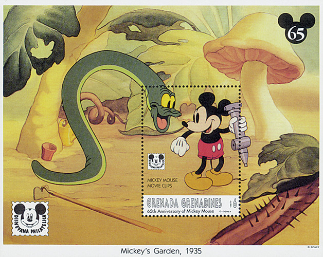 MDS348B - Grenadines 1993 Mickey's Garden, S/S - Mystic Stamp Company