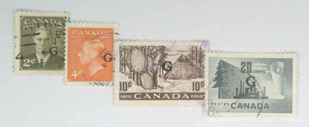 Canada 1950-52 King George VI and Pictorial Definitive Stamps