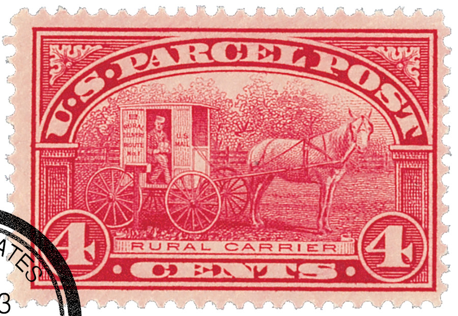 Q4 - 1913 4c Parcel Post, Rural Carrier - Mystic Stamp Company
