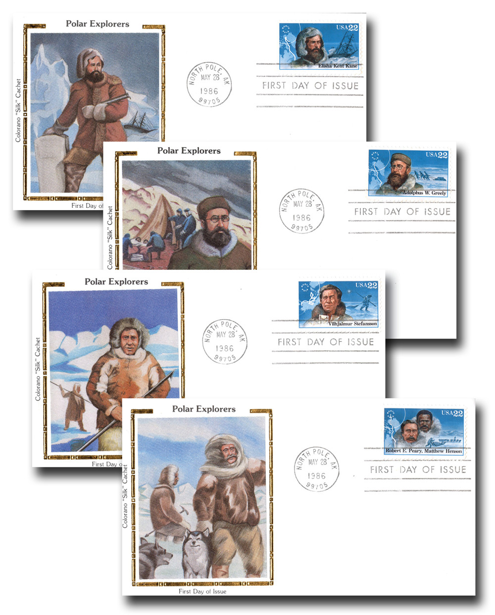 311515 -- Colorano Silk First Day Cover Set -- First Day Cover