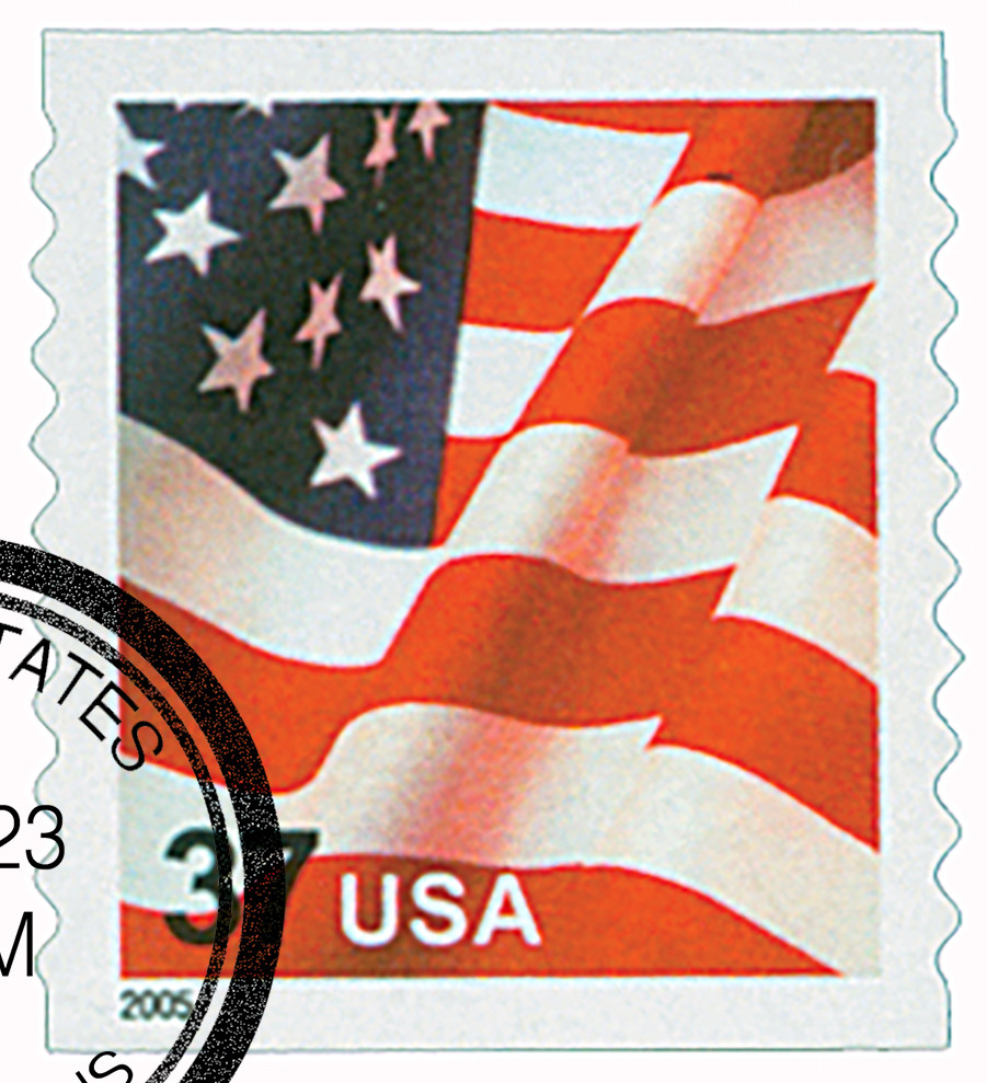 3633B - 2005 37c US Flag, Micro USA - Mystic Stamp Company