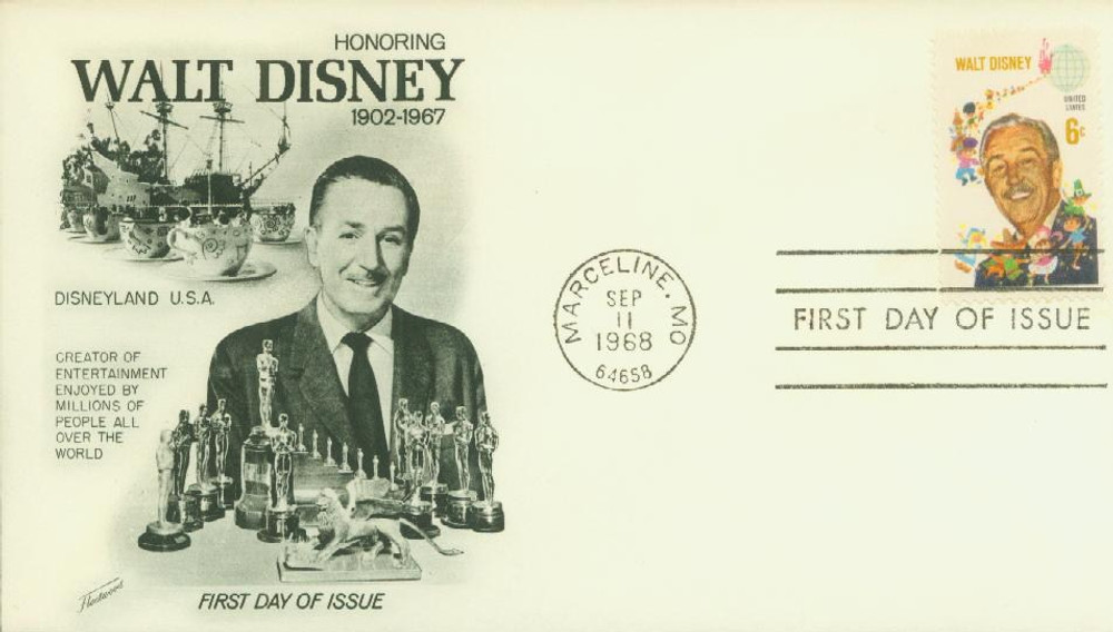 1355 - 1968 6c Walt Disney - Mystic Stamp Company