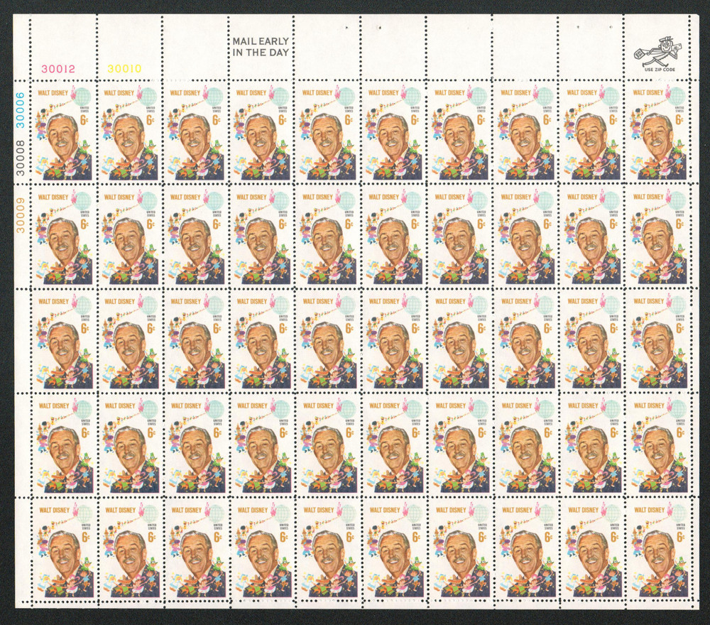 1355 - 1968 6c Walt Disney - Mystic Stamp Company