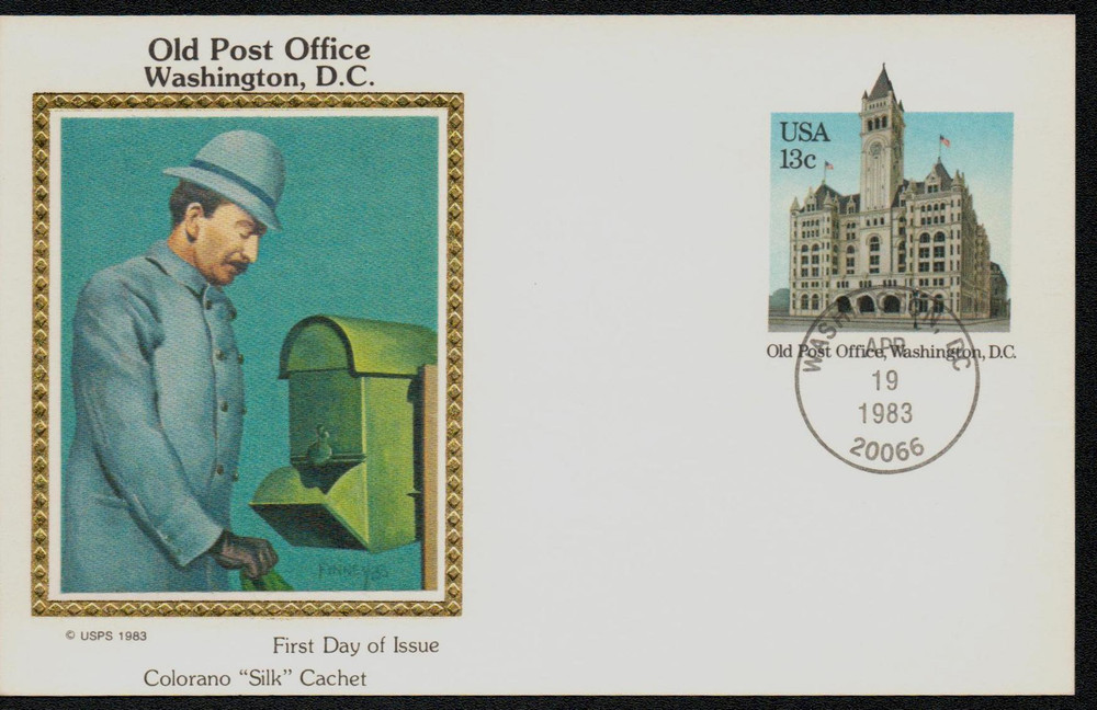 UX99 - 1983 13c Postal Card - Old Post Office - Mystic Stamp Company
