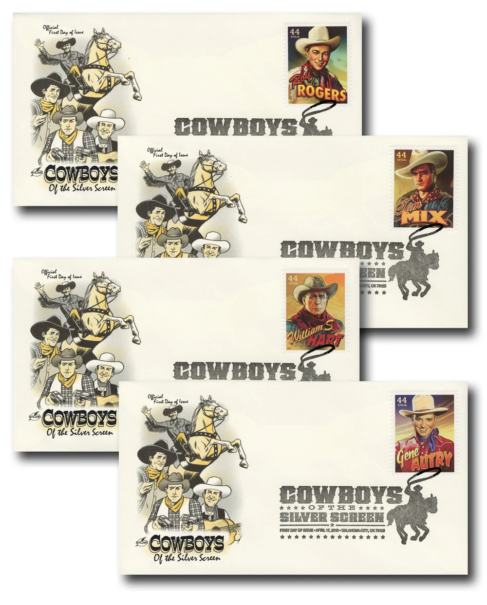 4446-49 - 2010 44c Cowboys of the Silver Screen - Mystic Stamp Company