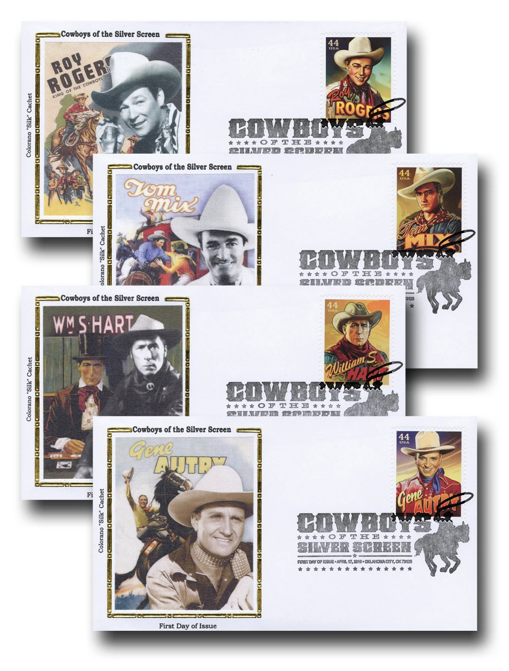 4446-49 - 2010 44c Cowboys of the Silver Screen - Mystic Stamp Company
