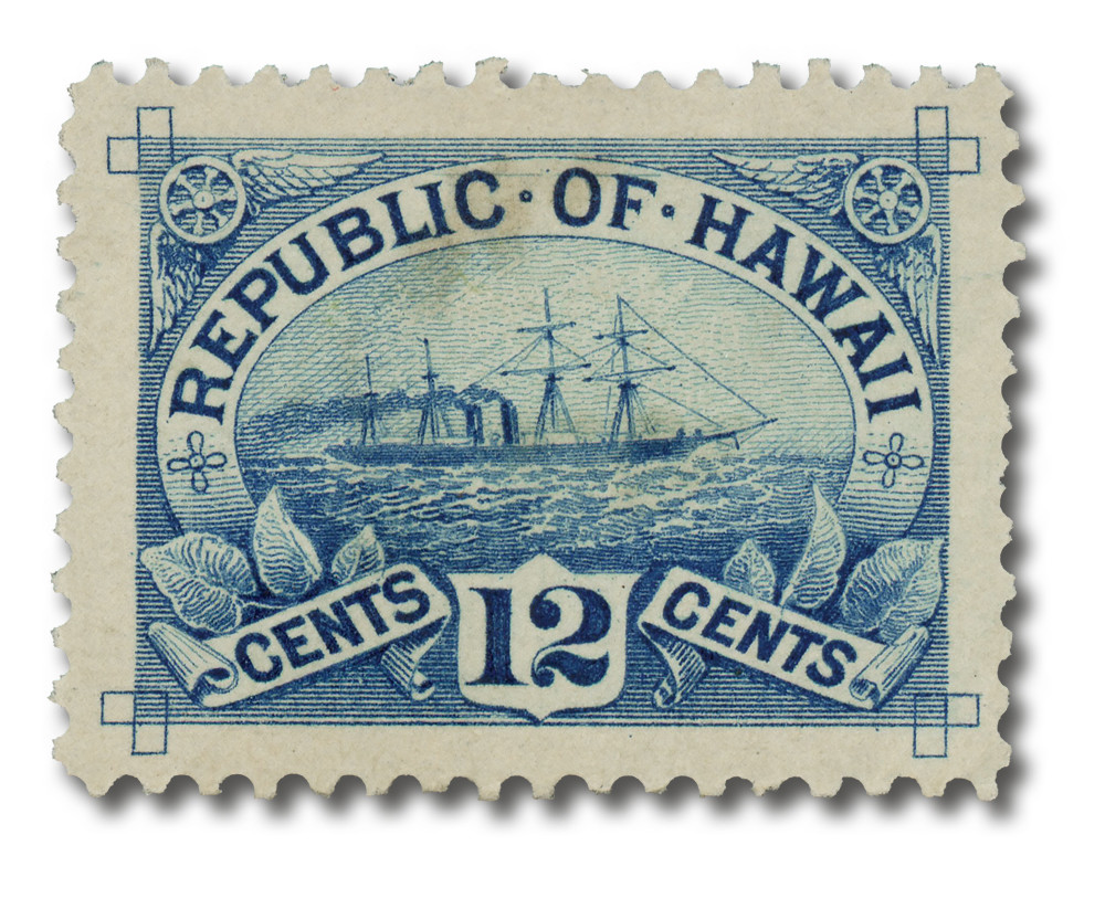 H78 - 1894 12c S.S. Arawa, Blue, Hawaii - Mystic Stamp Company