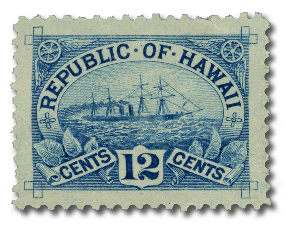 H78 - 1894 12c S.S. Arawa, Blue, Hawaii - Mystic Stamp Company