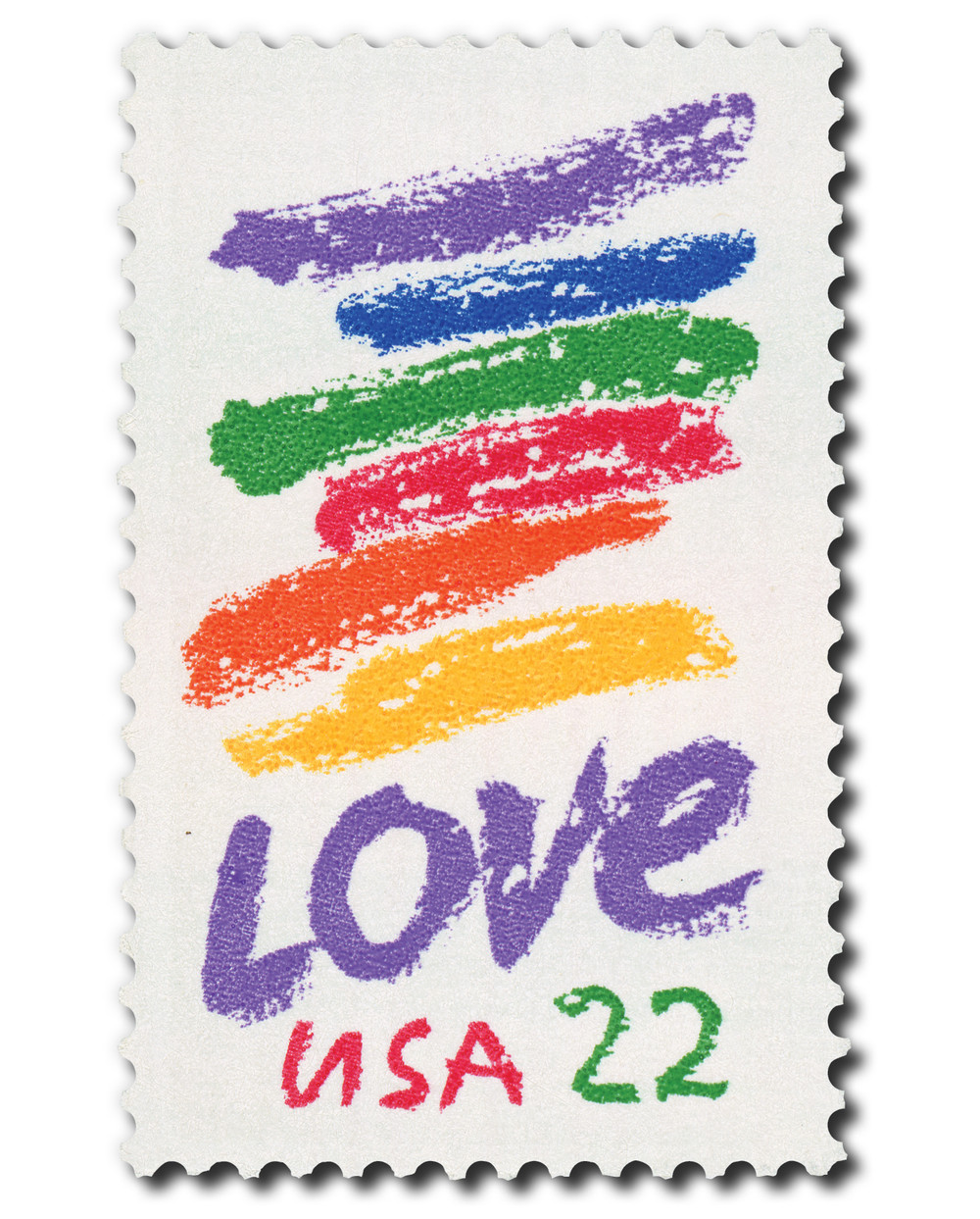 2143 - 1985 22c Love Series: Love Crayon - Mystic Stamp Company