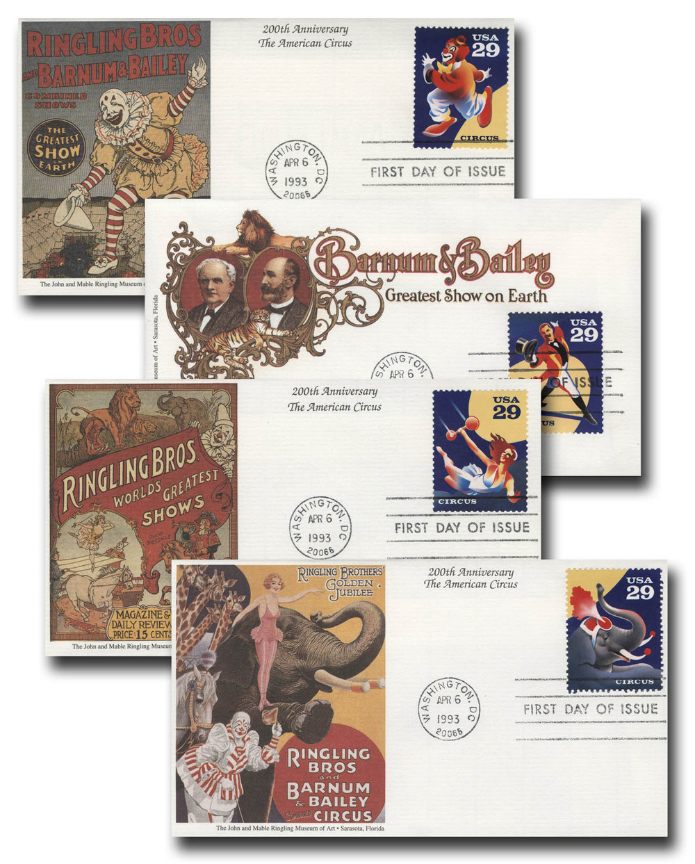 2750-53 - 1993 29c Circus - Mystic Stamp Company