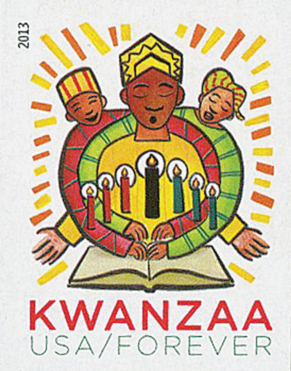 4845a - 2013 First-Class Forever Stamp - Imperforate Kwanzaa