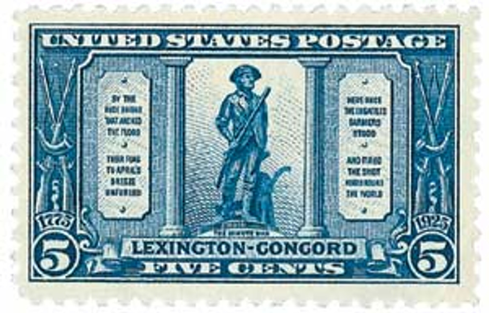 619 - 1925 5c The Minuteman, Dark Blue - Mystic Stamp Company