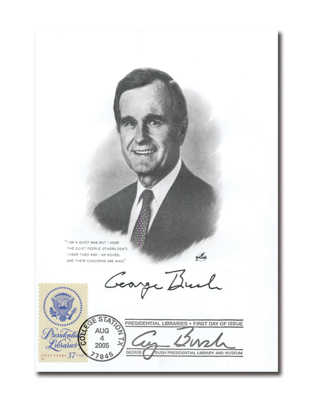 1034230 -- First-Day Cancel on Stamped Portrait -- First Day Cover