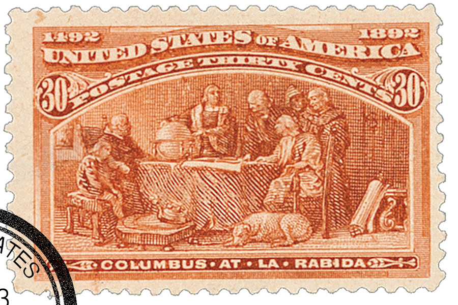 239 - 1893 30c Columbus at La Rabida, Orange Brown - Mystic Stamp