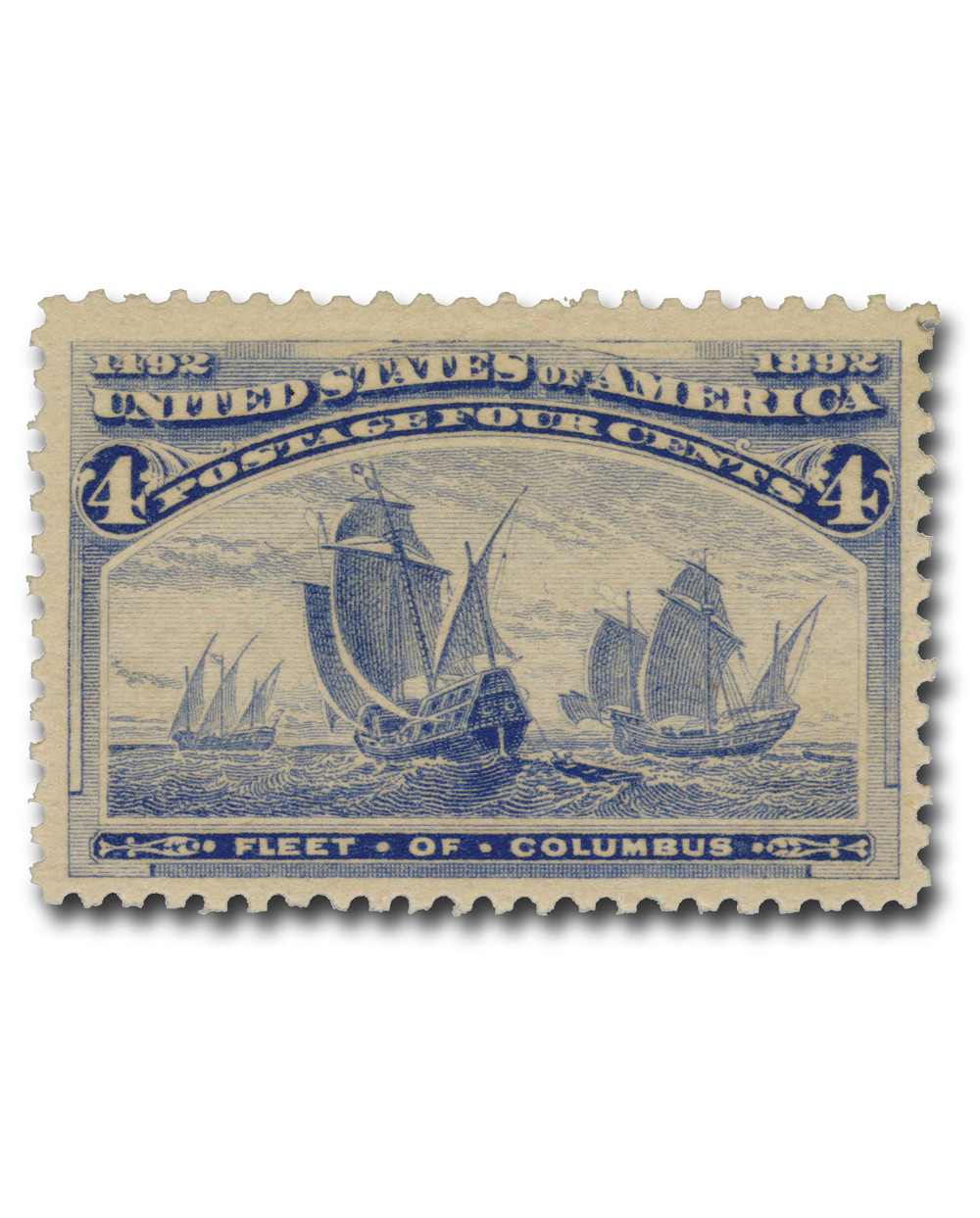 233 - 1893 4c Fleet of Columbus, Ultramarine - Mystic Stamp Company
