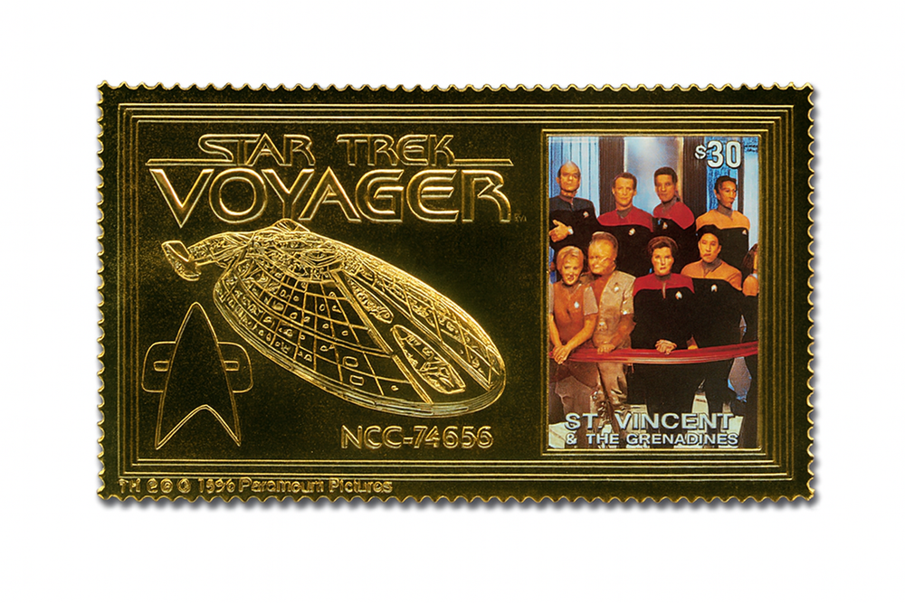 M5507 - Star Trek Voyager Crew, gold foil - Mystic Stamp Company