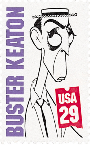Buster Keaton メダル 1966年製 2828 - 1994 29c Silent Screen Stars: Buster Keaton - Mystic Stamp