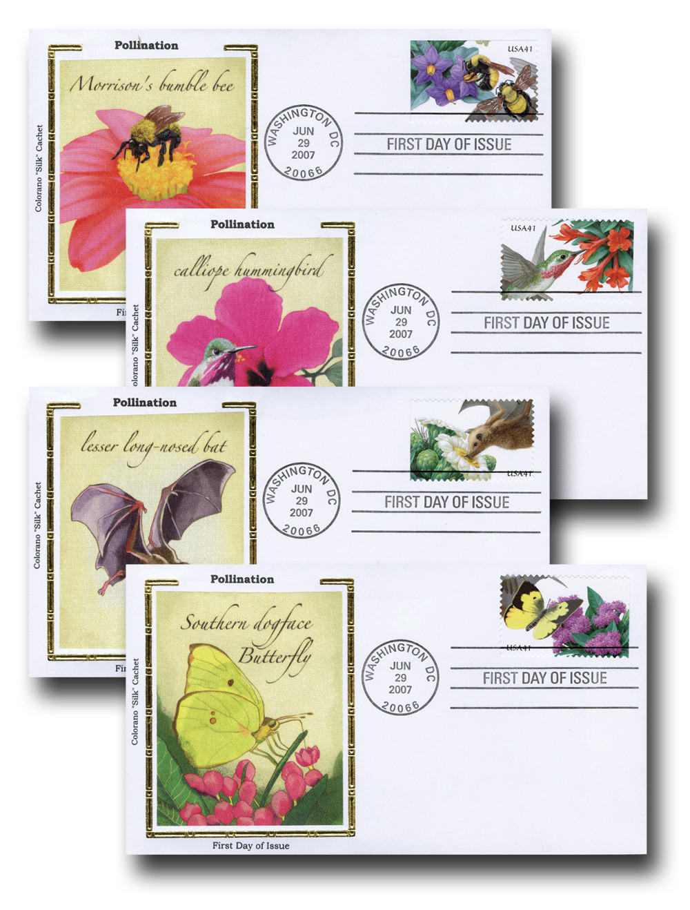 332489 -- Colorano Silk First Day Cover Set -- First Day Cover