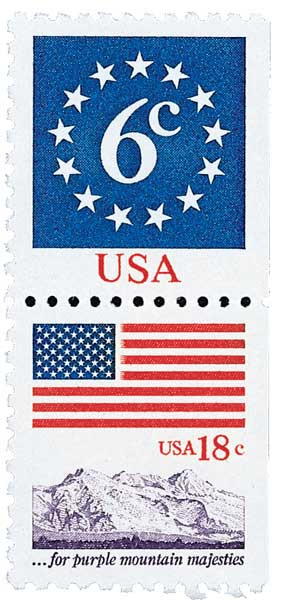1892-93 - 1981 6c & 18c Ring of Stars & Anthem - Mystic Stamp Company