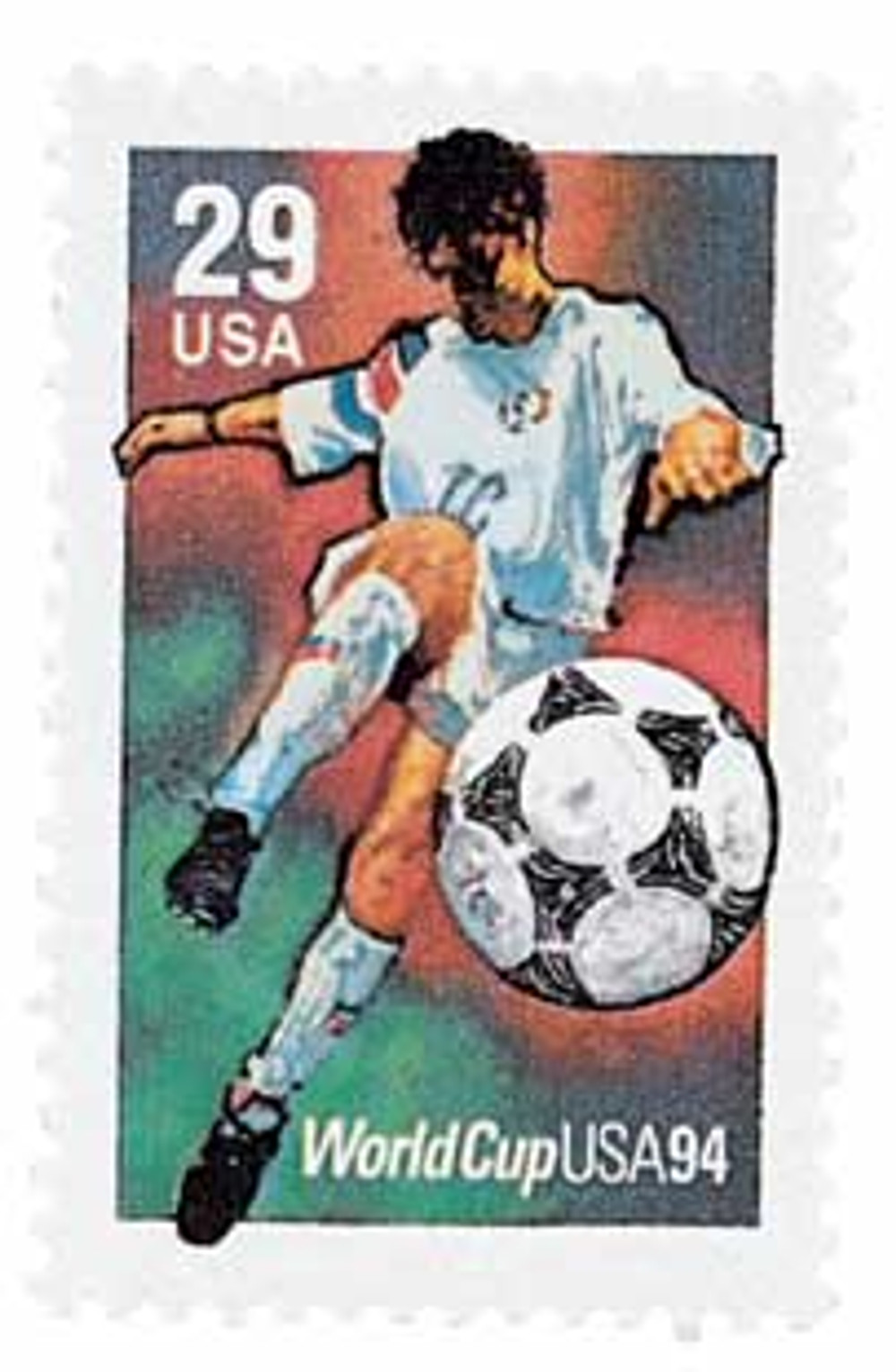 World Cup USA94 記念 2834 - 1994 29c World Cup Soccer: Kicking the Ball - Mystic