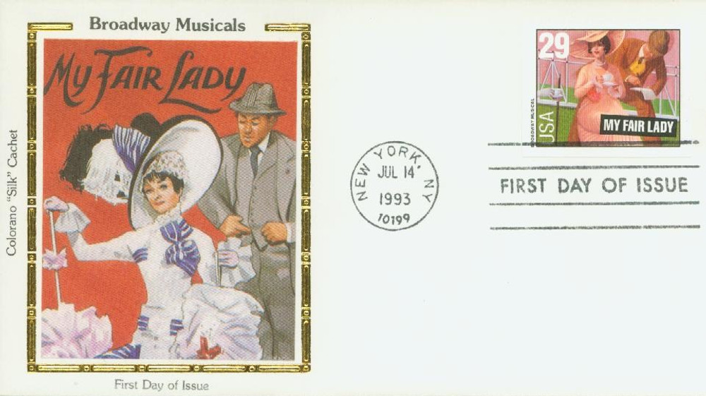 2770 - 1993 29c Broadway Musicals: My Fair Lady - Mystic
