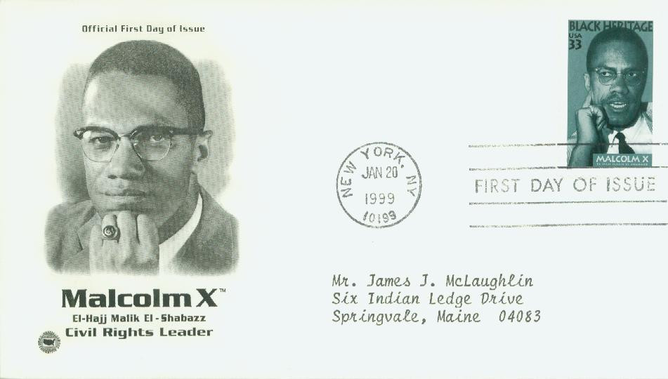 3273 - 1999 33c Black Heritage: Malcolm X - Mystic Stamp Company