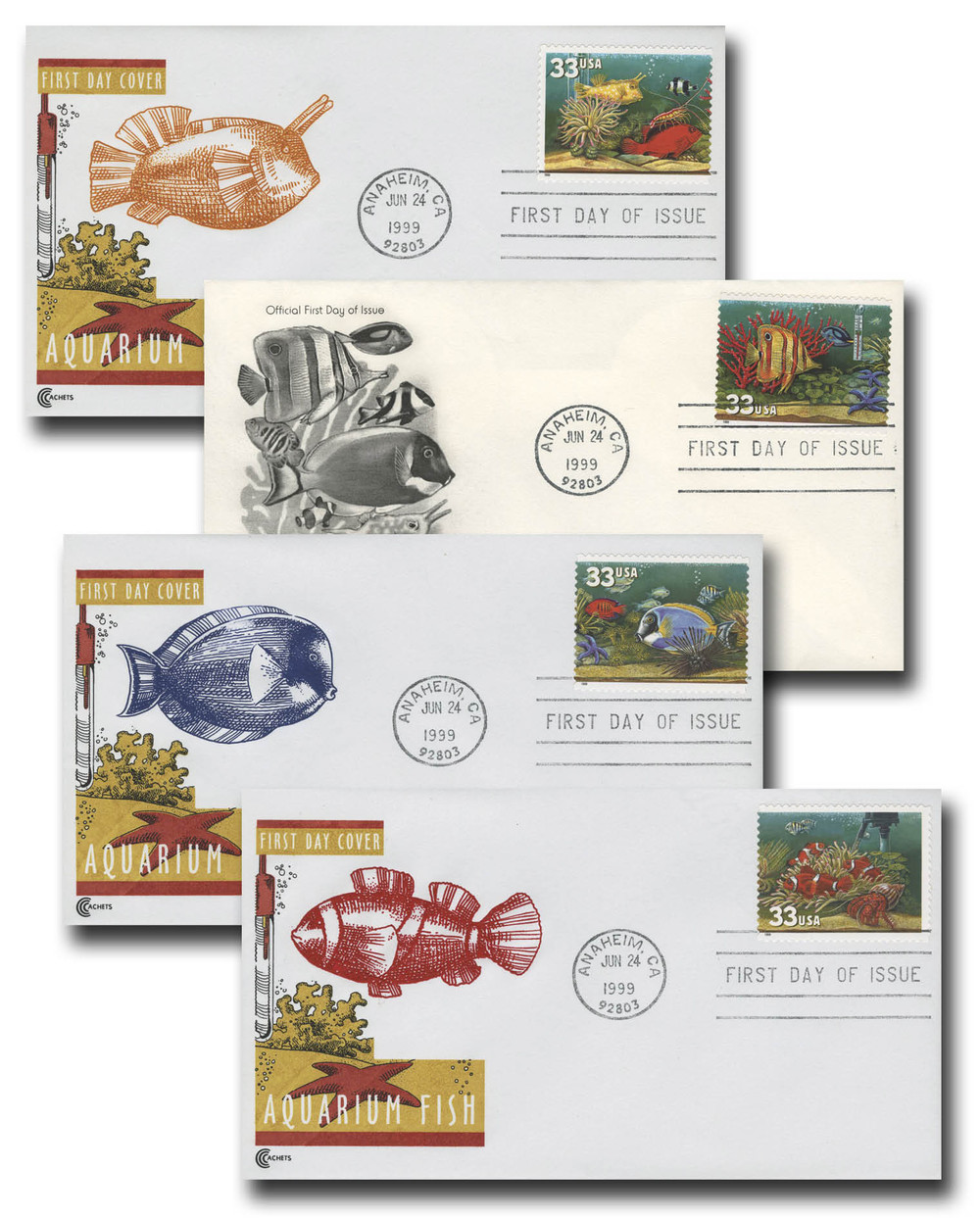 3317-20 - 1999 33c Aquarium Fish - Mystic Stamp Company