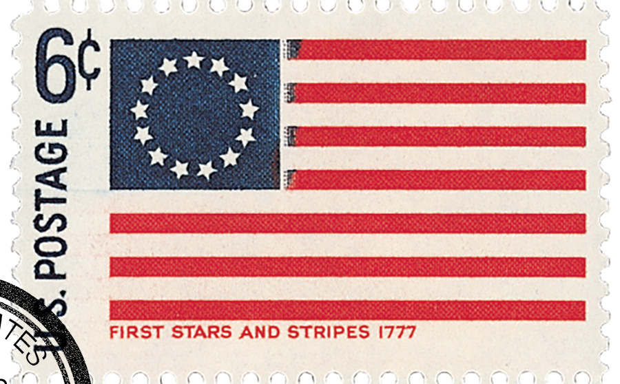 1350 - 1968 6c Historic American Flags: First Stars and Stripes