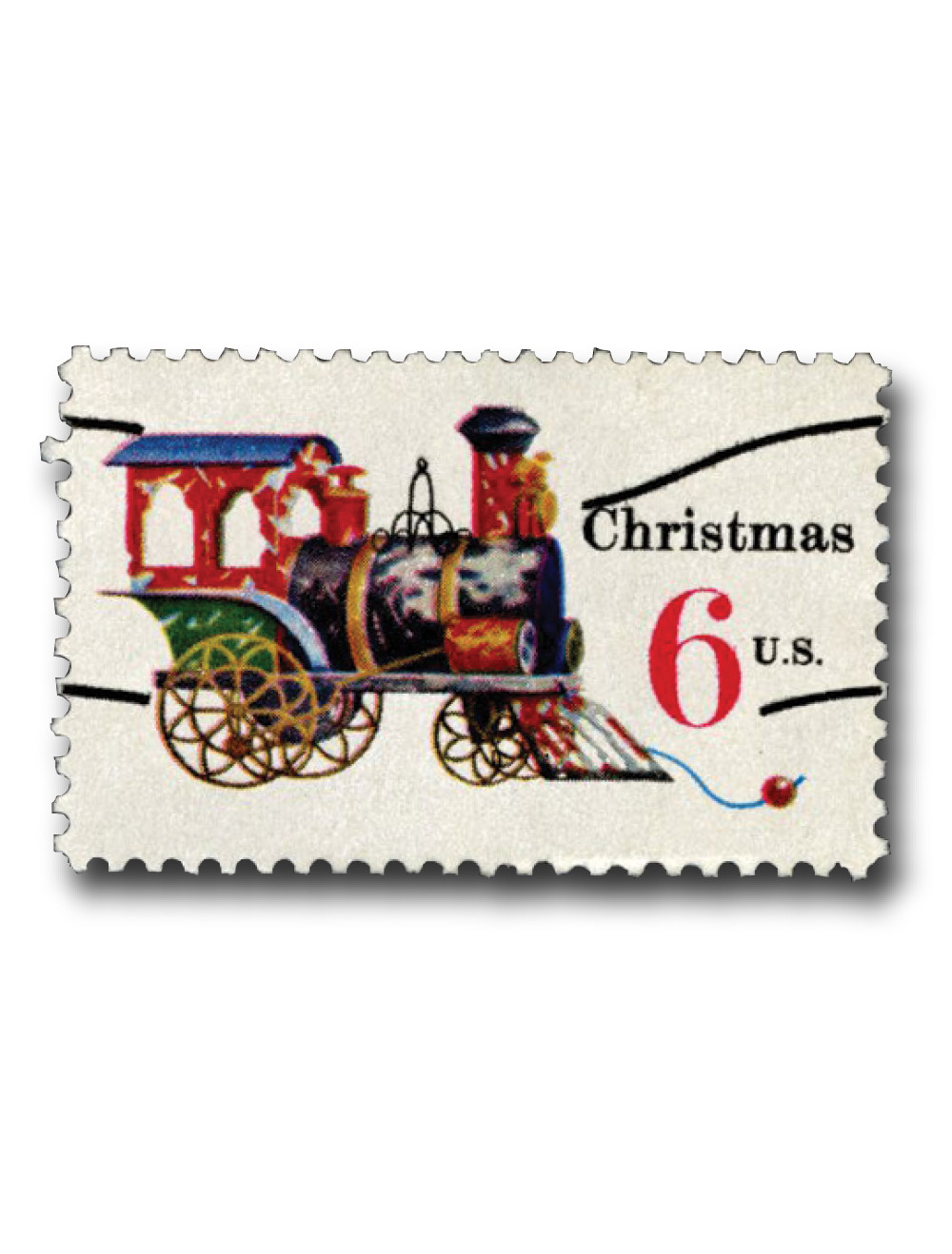 1415a - 1970 6c Contemporary Christmas: Christmas Toys, Locomotive 